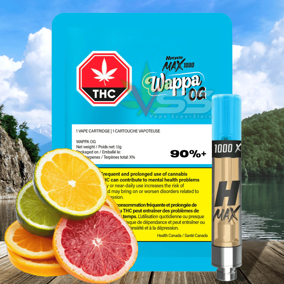 Hycycle Max 1000 - Wappa OG Vape Cartridge - 1.1g Morden Vape SuperStore and Cannabis Manitoba Canada