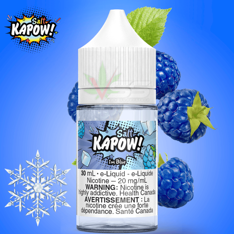 Im Blue Salt by Kapow E-liquid Morden Vape SuperStore and Cannabis Manitoba Canada