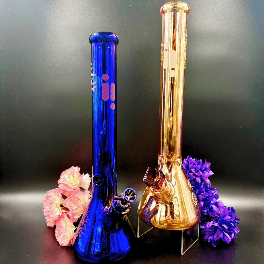 Infyniti 7mm Metallic Tree Of Life Beaker 18" Wine Red Morden Vape SuperStore and Cannabis Manitoba Canada