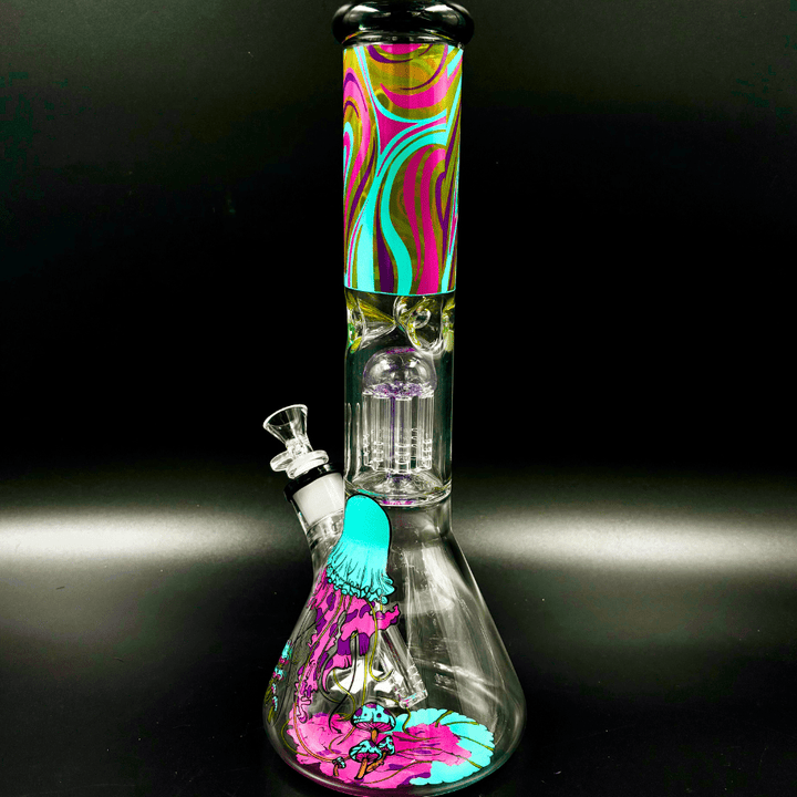Infyniti Untamed 7mm Jellyfish Beaker w/ Tree Perc 14" Morden Vape SuperStore and Cannabis Manitoba Canada