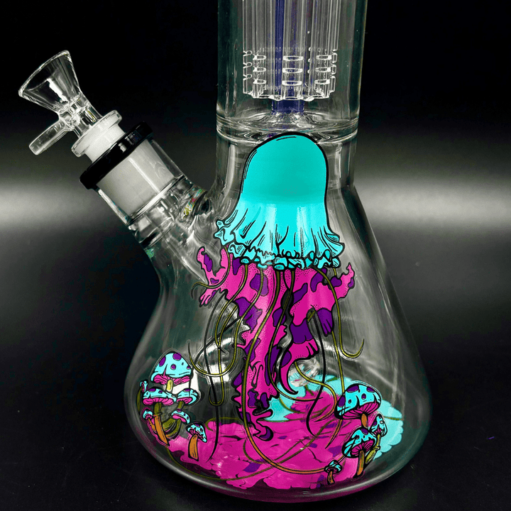 Infyniti Untamed 7mm Jellyfish Beaker w/ Tree Perc 14" Morden Vape SuperStore and Cannabis Manitoba Canada