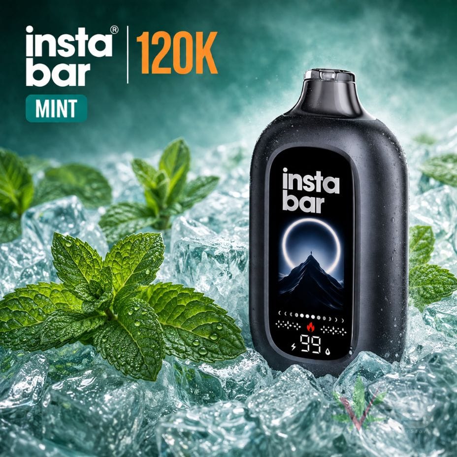 Insta Bar 120K Disposable Vape - Mint 120000 / 20mg Morden Vape SuperStore and Cannabis Manitoba Canada