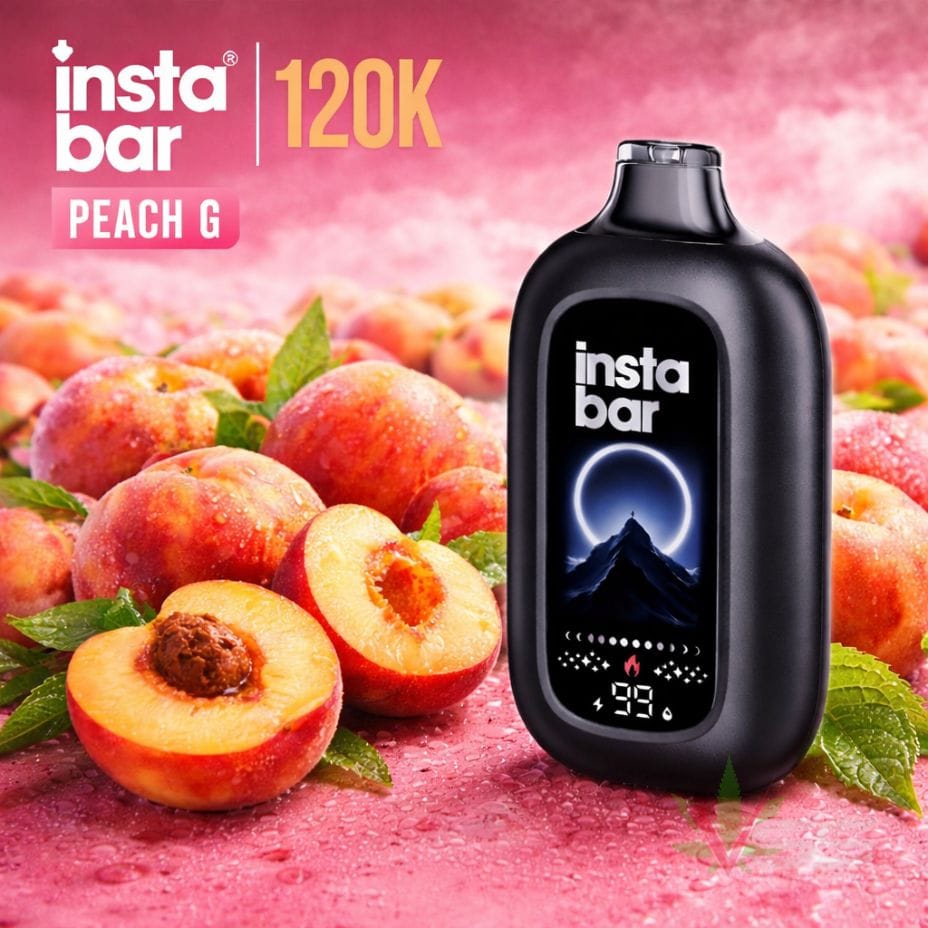 Insta Bar 120K Disposable Vape - Peach G 120000 / 20mg Morden Vape SuperStore and Cannabis Manitoba Canada