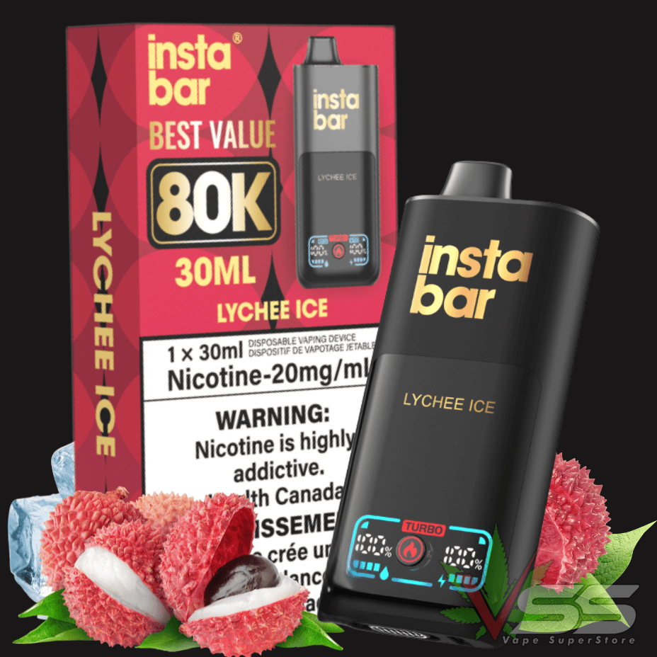 Insta Bar 80k Disposable Vape-Lychee Ice Morden Vape SuperStore and Cannabis Manitoba Canada