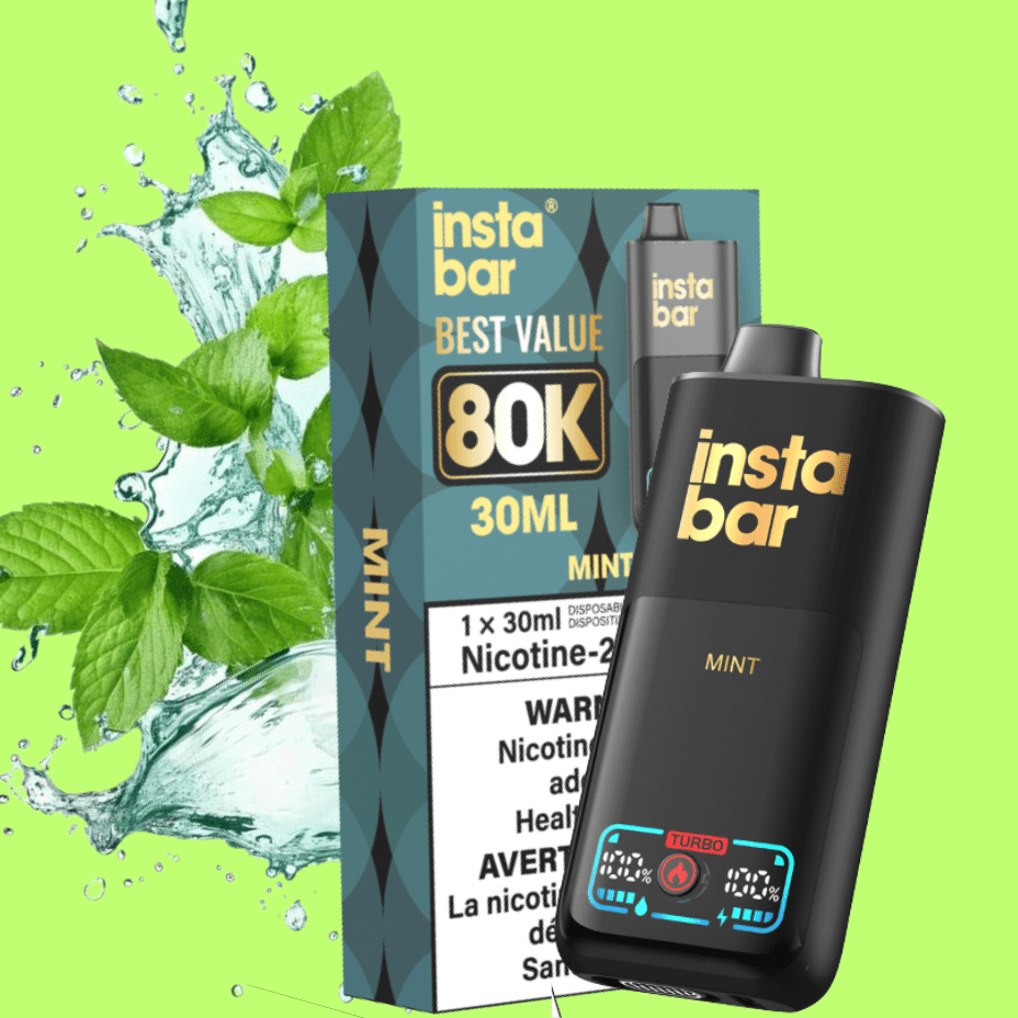 Insta Bar 80K Disposable Vape-Mint Morden Vape SuperStore and Cannabis Manitoba Canada