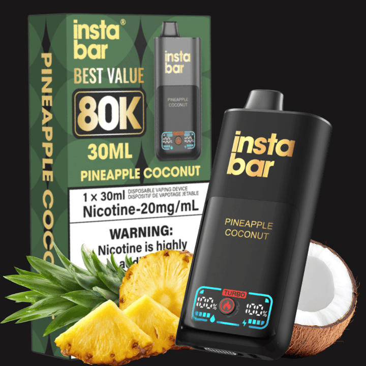 Insta Bar 80K Disposable Vape-Pineapple Coconut Morden Vape SuperStore and Cannabis Manitoba Canada