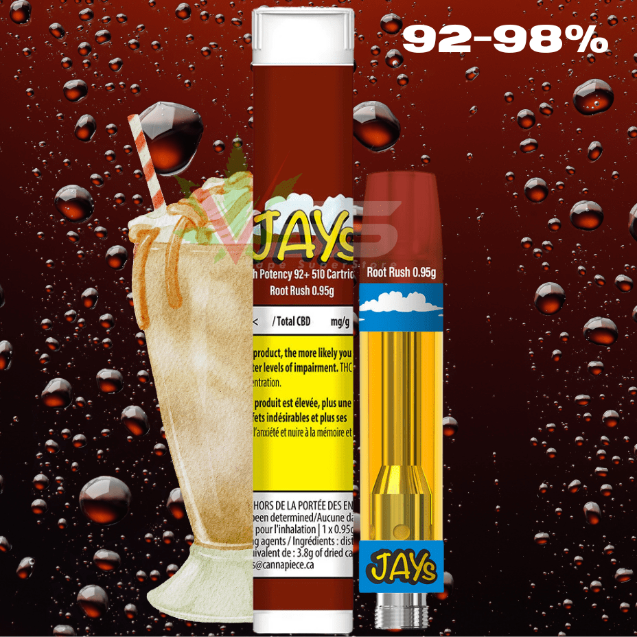 Jays High Potency 92+ Root Rush Vape Cartridge - 0.95g Morden Vape SuperStore and Cannabis Manitoba Canada