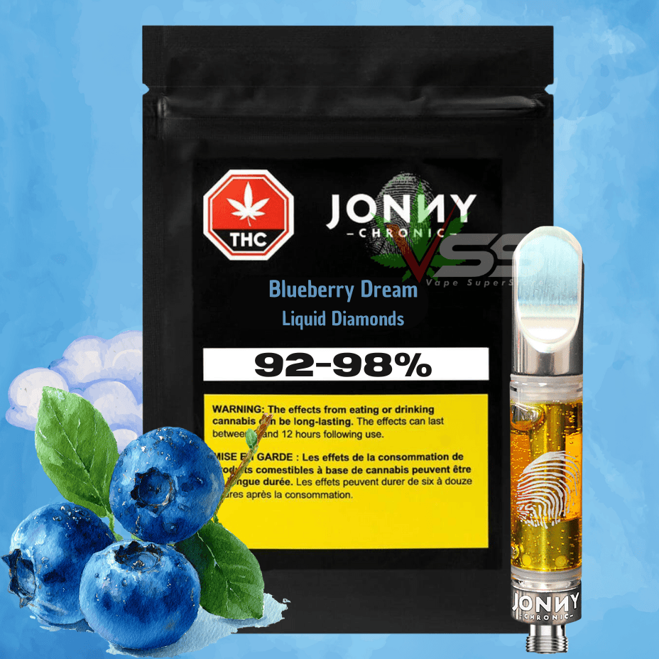 Jonny Chronic - Blueberry Dream Sativa Liquid Diamonds Cartridge - 1g Morden Vape SuperStore and Cannabis Manitoba Canada