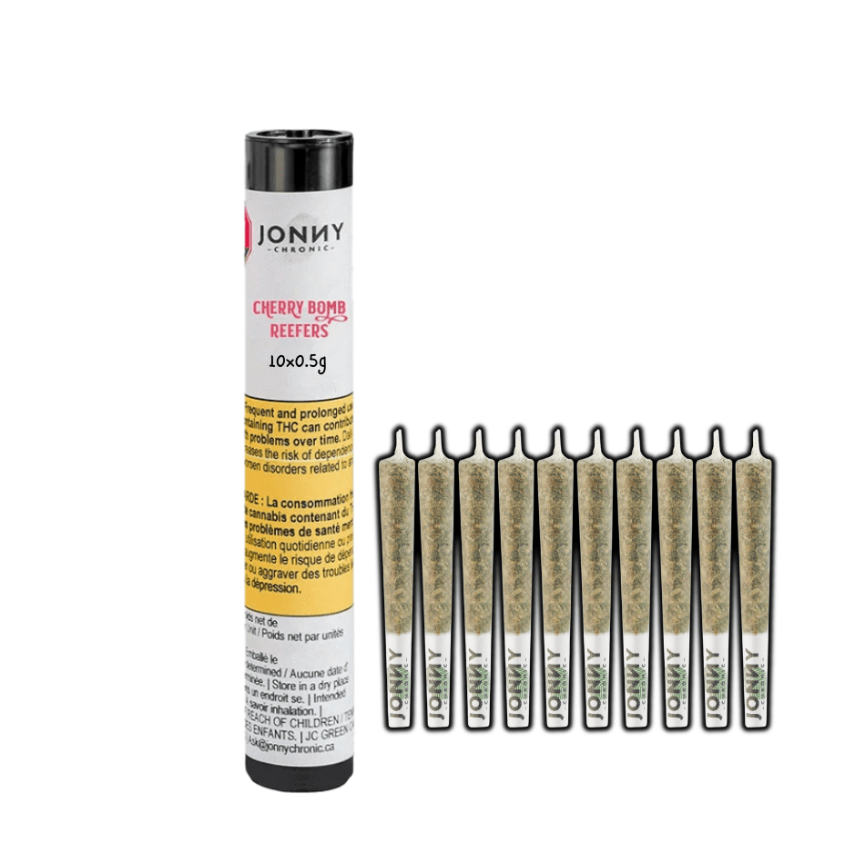 Jonny Chronic Cherry Bomb Reefers Pre-roll 10x0.5g Morden Vape SuperStore and Cannabis Manitoba Canada