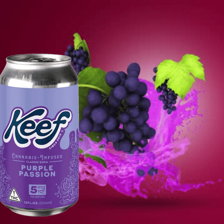 Keef Beverages 30ml Keef Purple Passion THC Infused Beverage-355ml-Morden Manitoba