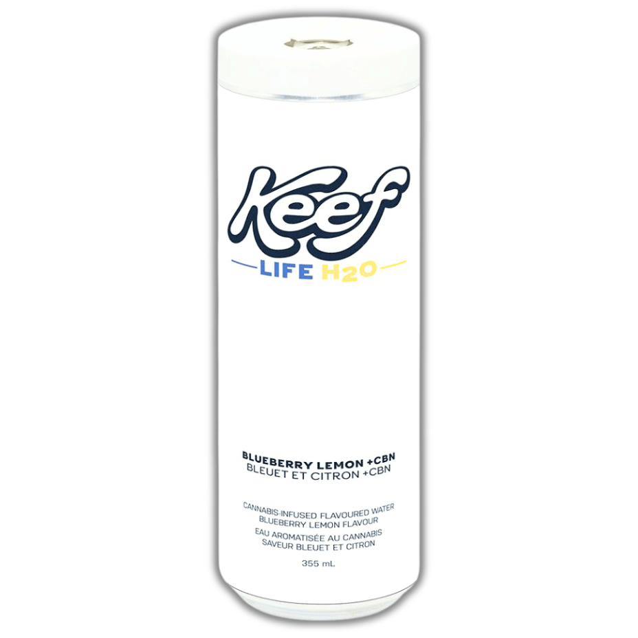 Keef Life H2O Blueberry Lemon + CBN Infused Beverage 355mL Morden Vape SuperStore and Cannabis Manitoba Canada