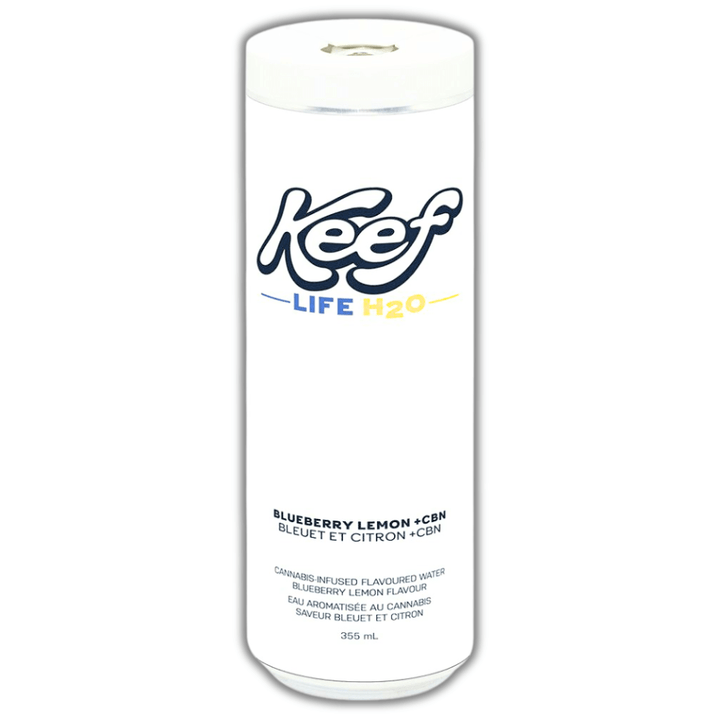 Keef Life H2O Blueberry Lemon + CBN Infused Beverage 355mL Morden Vape SuperStore and Cannabis Manitoba Canada