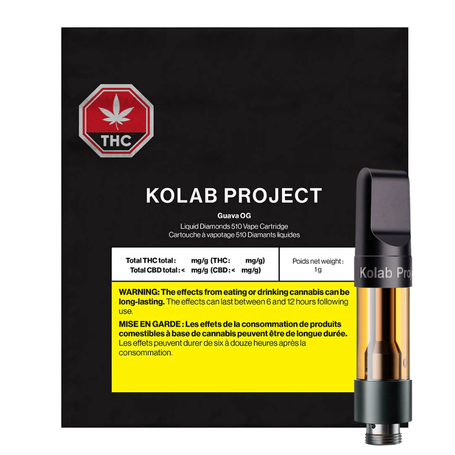 Kolab Project Guava OG Liquid Diamonds Cartridge - 1g Morden Vape SuperStore and Cannabis Manitoba Canada