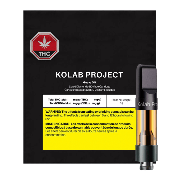 Kolab Project Guava OG Liquid Diamonds Cartridge - 1g Morden Vape SuperStore and Cannabis Manitoba Canada