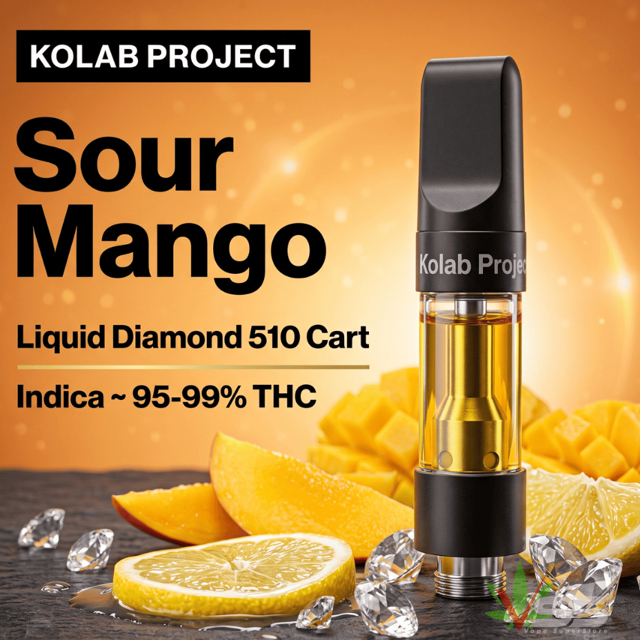 Kolab Project Sour Mango Liquid Diamond Indica 510 Cart - 1g Morden Vape SuperStore and Cannabis Manitoba Canada