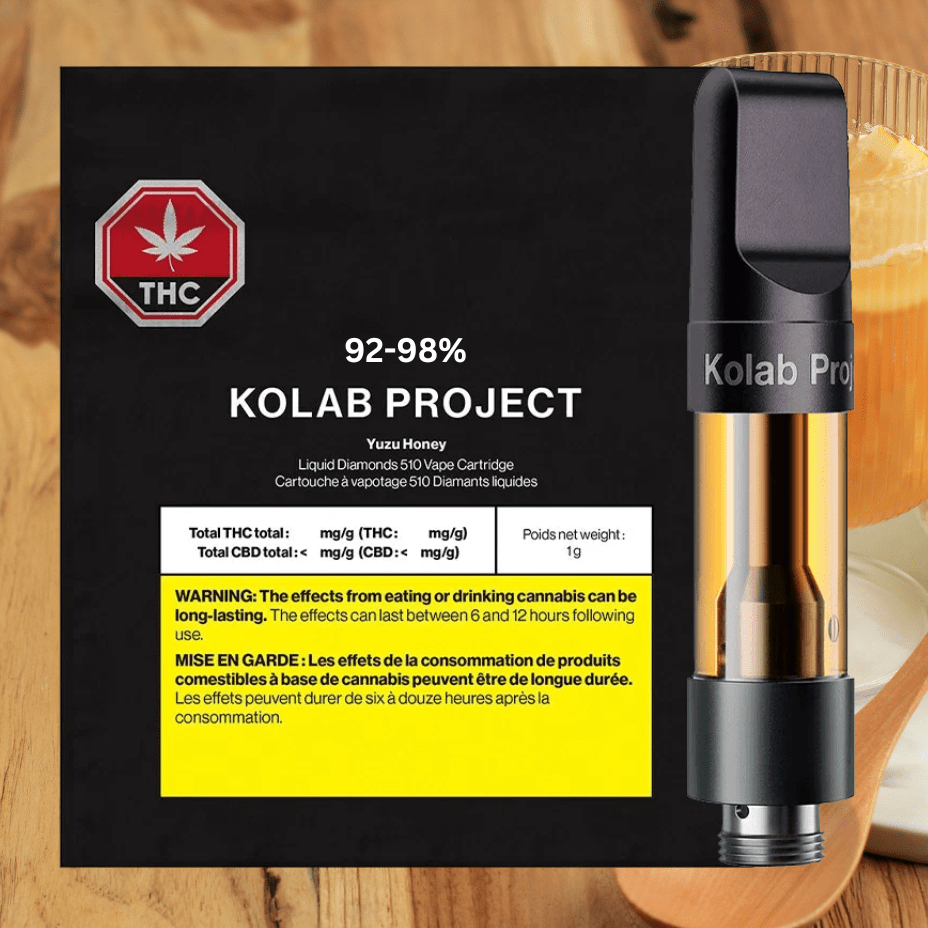 Kolab Project Yuzu Honey Diamond Vape Cartridge-1g Morden Vape SuperStore and Cannabis Manitoba Canada