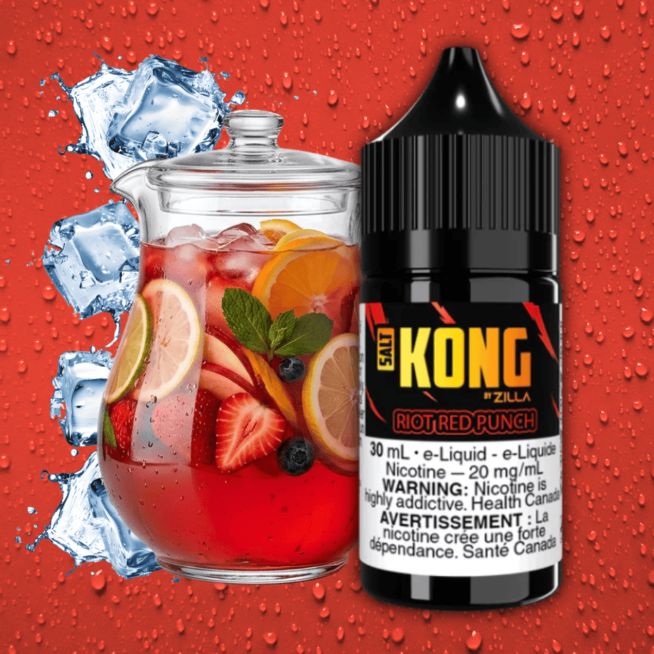 Kong Salt by Zilla-Riot Red Punch 30ml / 20mg Morden Vape SuperStore and Cannabis Manitoba Canada