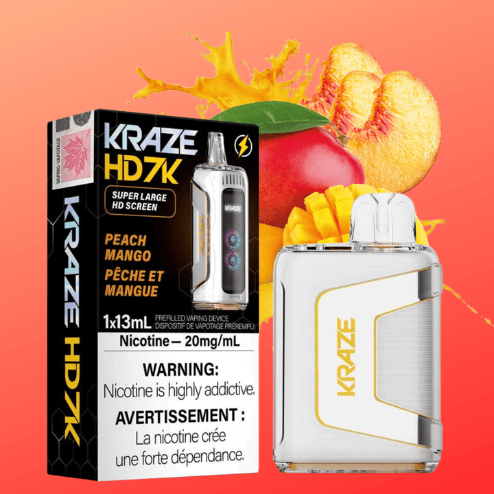 Kraze HD 7k Disposables Disposables 20mg Kraze HD 7k Disposable Vape-Peach Mango-Morden Vape MB, Canada
