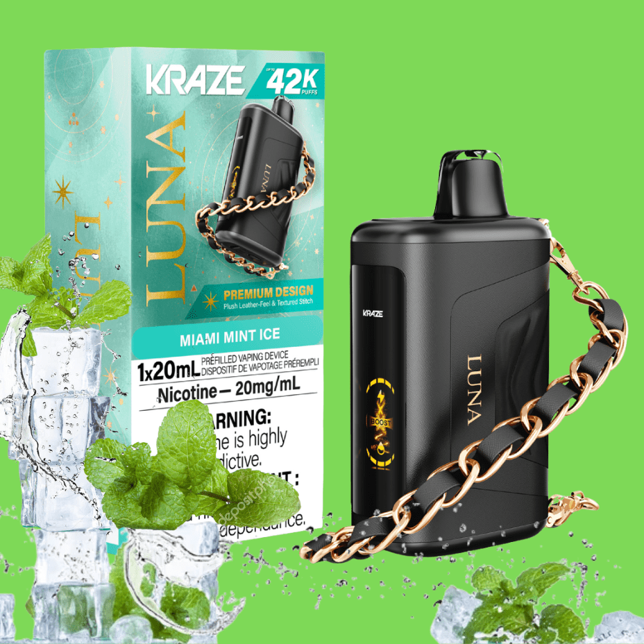 Kraze Luna 42k Disposable Vape - Miami Mint Morden Vape SuperStore and Cannabis Manitoba Canada