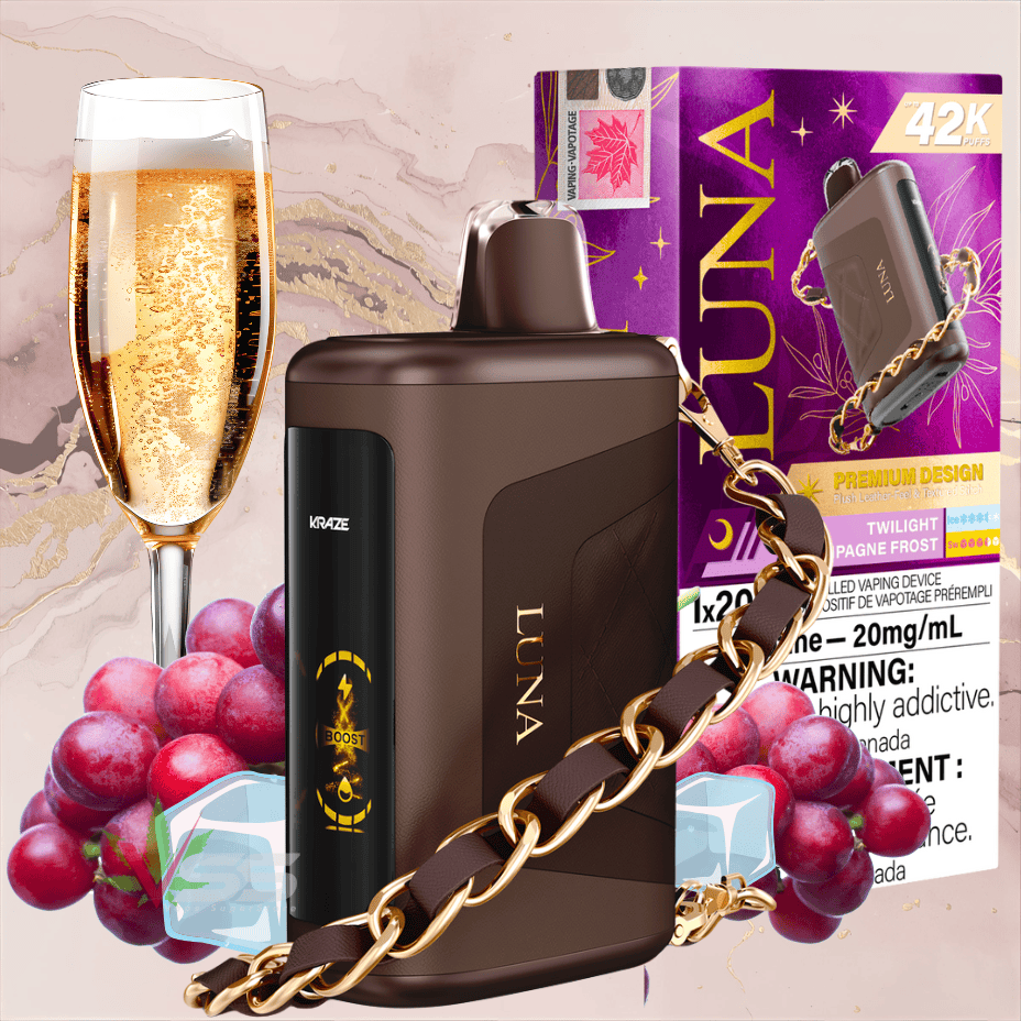 Kraze Luna 42k Disposable Vape - Twilight Champagne Frost Morden Vape SuperStore and Cannabis Manitoba Canada