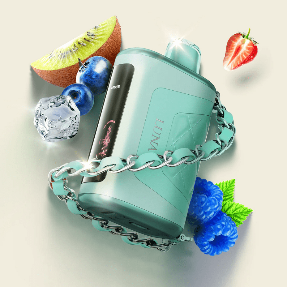 Kraze Luna Disposable Vape-Blue Razz Strawberry Kiwi Ice Morden Vape SuperStore and Cannabis Manitoba Canada