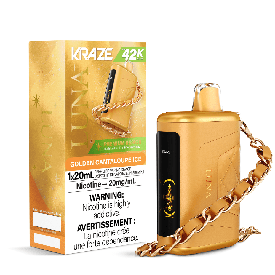 Kraze Luna Disposable Vape-Golden Cantaloupe Ice Morden Vape SuperStore and Cannabis Manitoba Canada