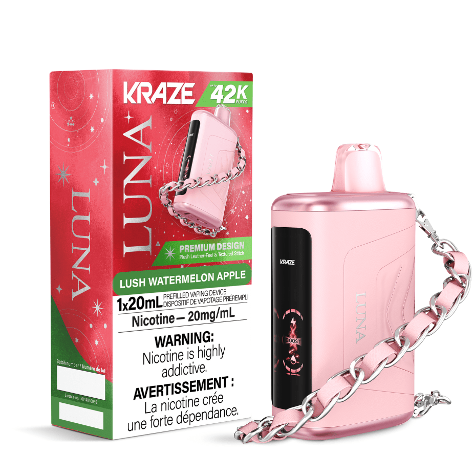 Kraze Luna Disposable Vape-Lush Watermelon Apple Morden Vape SuperStore and Cannabis Manitoba Canada