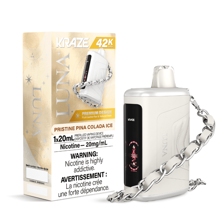 Kraze Luna Disposable Vape-Pristine Pina Colada Ice Morden Vape SuperStore and Cannabis Manitoba Canada
