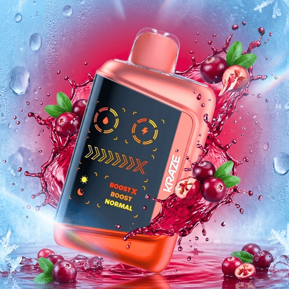 Kraze Mega X 48K Disposable Vape - Punch Series Cranberry KO Ice 48000 Puffs / 20mg Morden Vape SuperStore and Cannabis Manitoba Canada