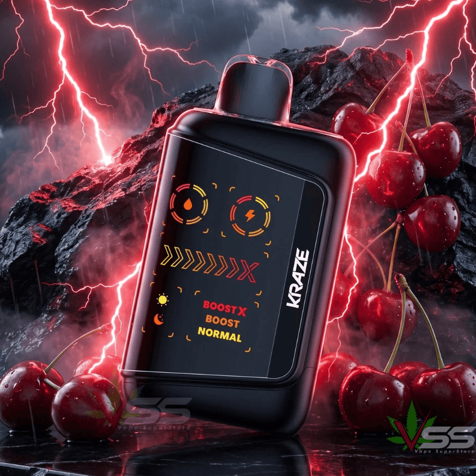 Kraze Mega X 48K Disposable Vape - Red Lightning Ice 48000 Puffs / 20mg Morden Vape SuperStore and Cannabis Manitoba Canada
