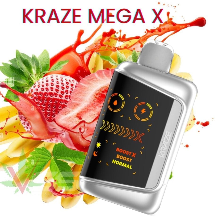 Kraze Mega X 48K Disposable Vape - White G.B. Ice 48000 Puffs / 20mg Morden Vape SuperStore and Cannabis Manitoba Canada
