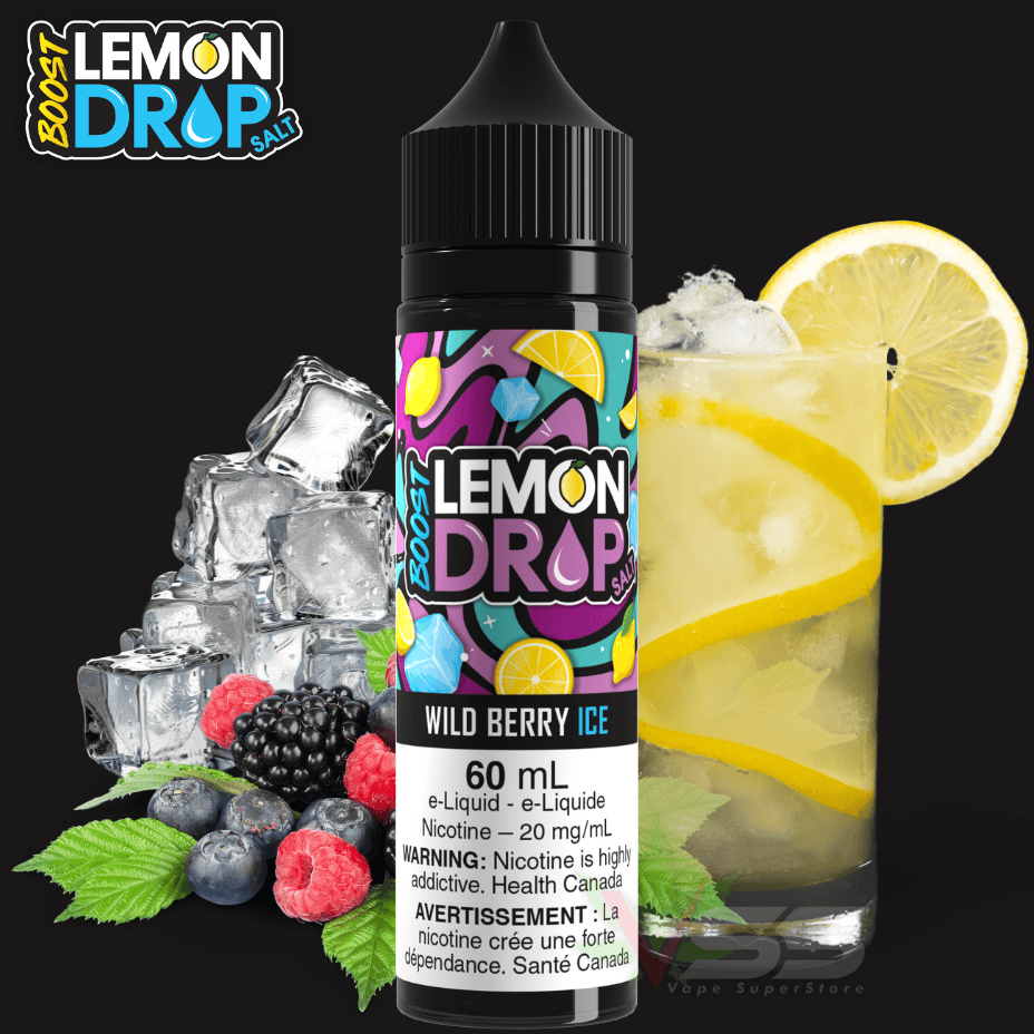 Lemon Drop Boost 60ml Salt-Wild Berry Ice Morden Vape SuperStore and Cannabis Manitoba Canada