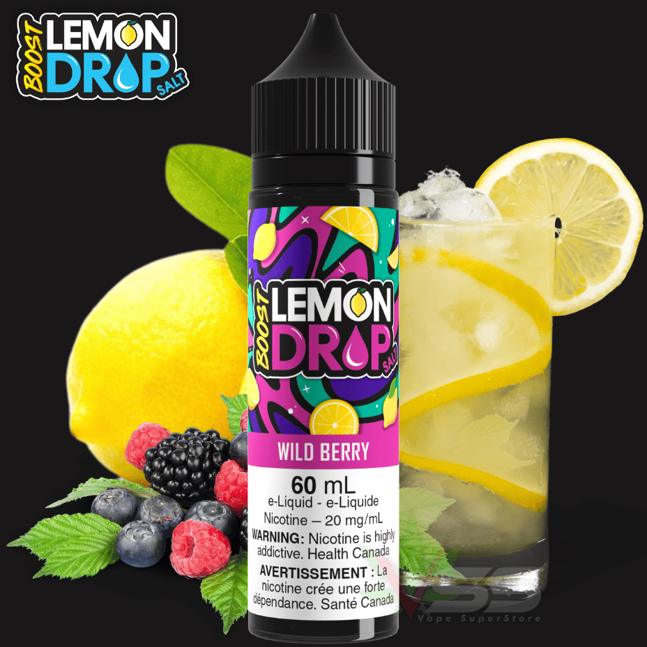 Lemon Drop Boost 60ml Salt-Wild Berry Morden Vape SuperStore and Cannabis Manitoba Canada