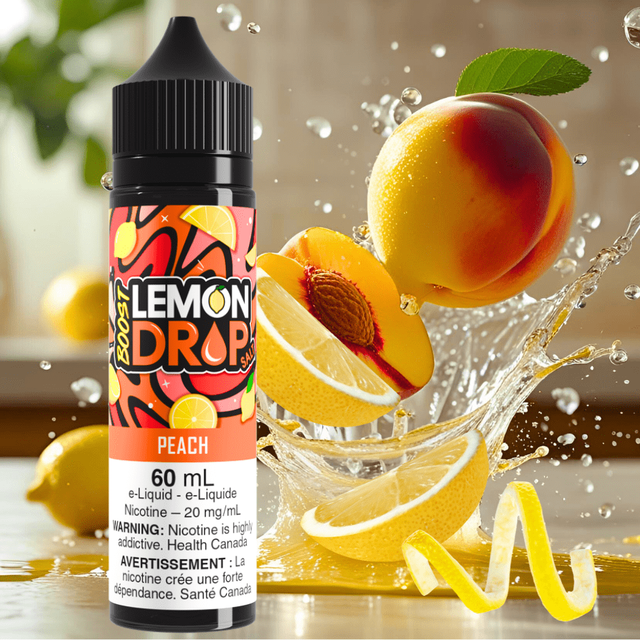 Lemon Drop Boost Salt Nic 60ml - Peach Morden Vape SuperStore and Cannabis Manitoba Canada