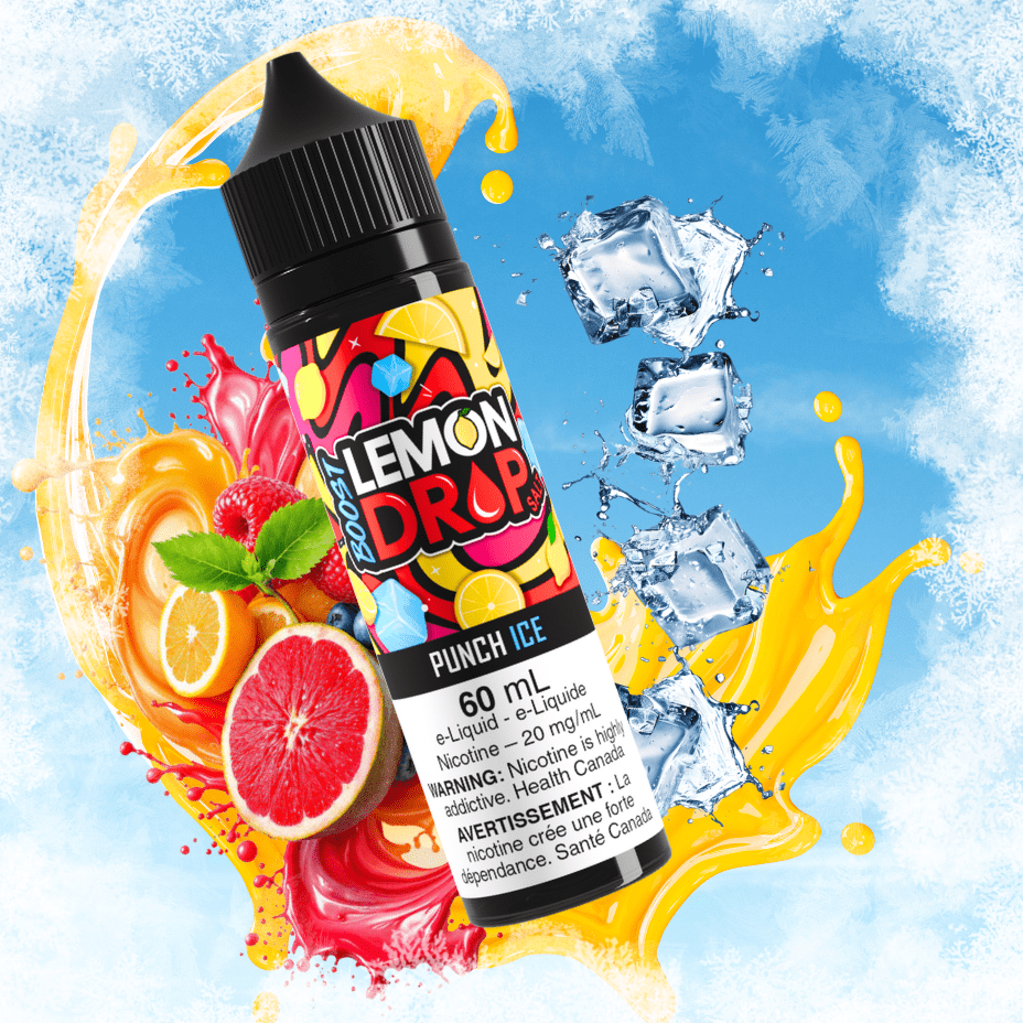 Lemon Drop Boost Salt Nic 60ml-Punch Ice 60mL / 20mg Morden Vape SuperStore and Cannabis Manitoba Canada