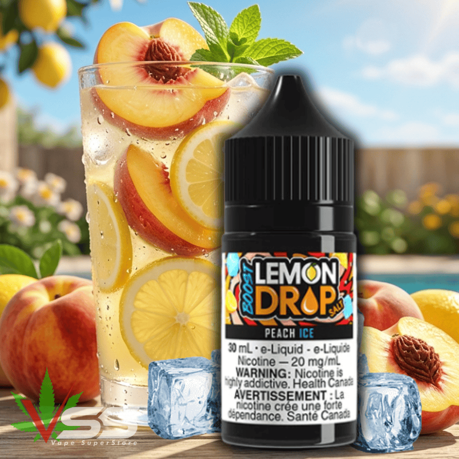 Lemon Drop Boost Salt - Peach Ice 30mL / 20mg Morden Vape SuperStore and Cannabis Manitoba Canada