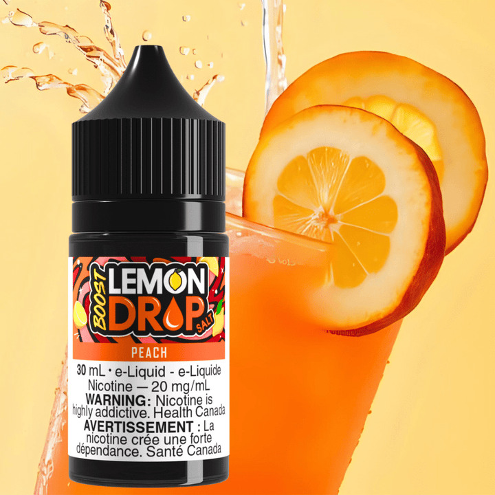 Lemon Drop Boost Salt - Peach Morden Vape SuperStore and Cannabis Manitoba Canada