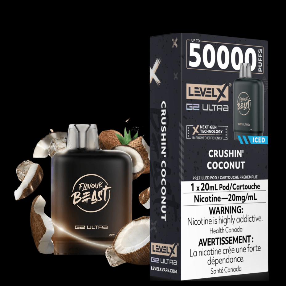 Level X G2 Ultra Flavour Beast Pod 50k-Crushin Coconut Morden Vape SuperStore and Cannabis Manitoba Canada