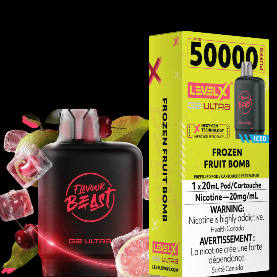 Level X G2 Ultra Flavour Beast Pod 50k-Frozen Fruit Bomb Morden Vape SuperStore and Cannabis Manitoba Canada