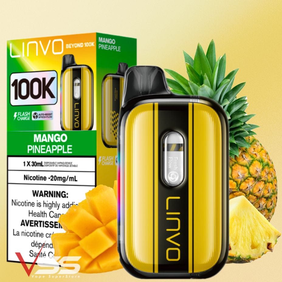 Linvo Beyond 100K Disposable Vape - Mango Pineapple Morden Vape SuperStore and Cannabis Manitoba Canada