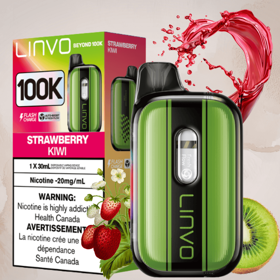 Linvo Beyond 100K Disposable Vape - Strawberry Kiwi Morden Vape SuperStore and Cannabis Manitoba Canada
