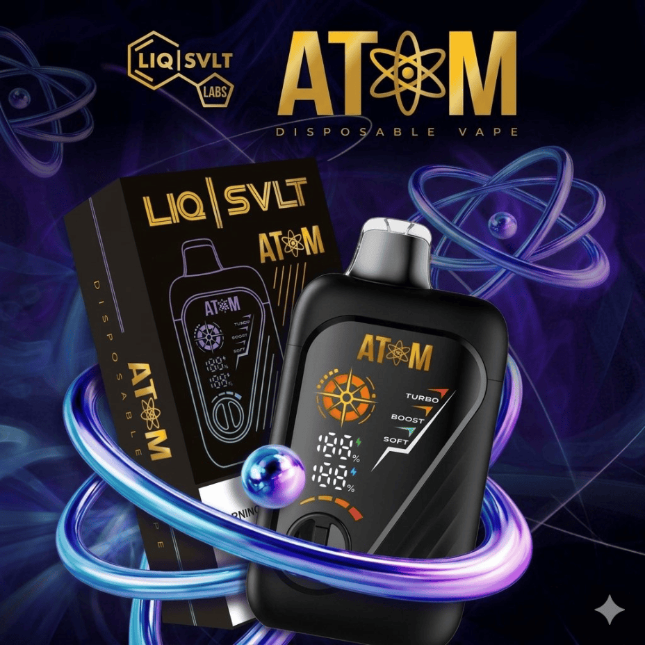 LIQ SVLT Atom 100K Disposable Vape-Cherry Burst 100000 Puffs / 20mg Morden Vape SuperStore and Cannabis Manitoba Canada