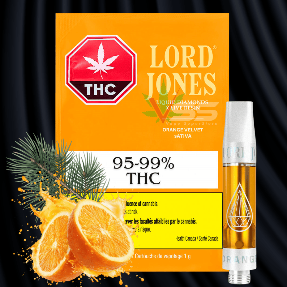 Lord Jones Orange Velvet Liquid Diamonds + Live Resin Cartridge - 1g Morden Vape SuperStore and Cannabis Manitoba Canada