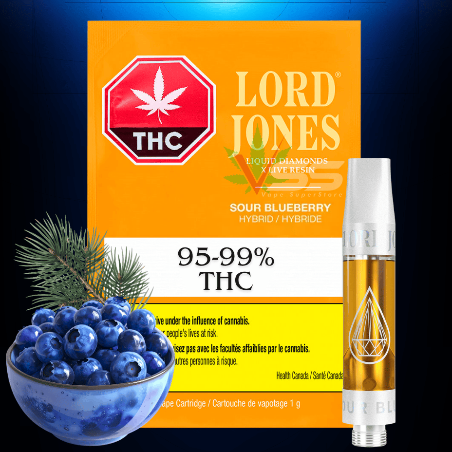Lord Jones Sour Blueberry Liquid Diamonds + Live Resin Cartridge - 1g Morden Vape SuperStore and Cannabis Manitoba Canada