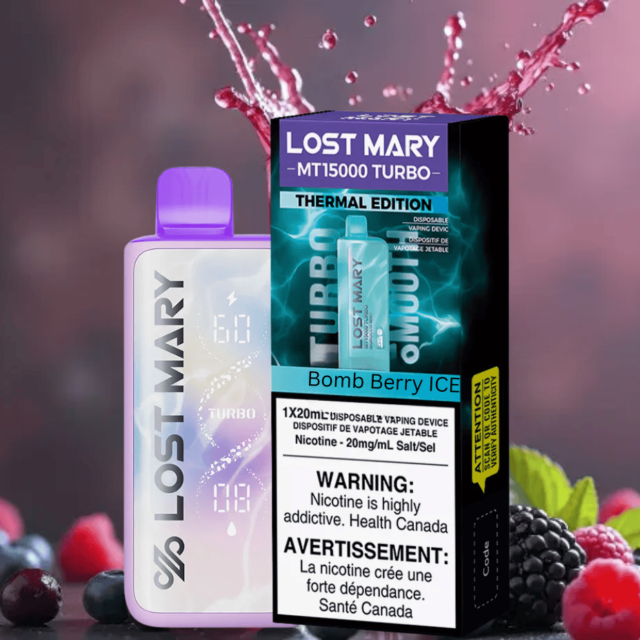 lost mary turbo thermal MT50K Disposable Vape-Berry Bomb Ice in Manitoba How to recharge Mr. Vuse Go 700 Mint Ice Disposable Choose Flavor:Strawberry Pom