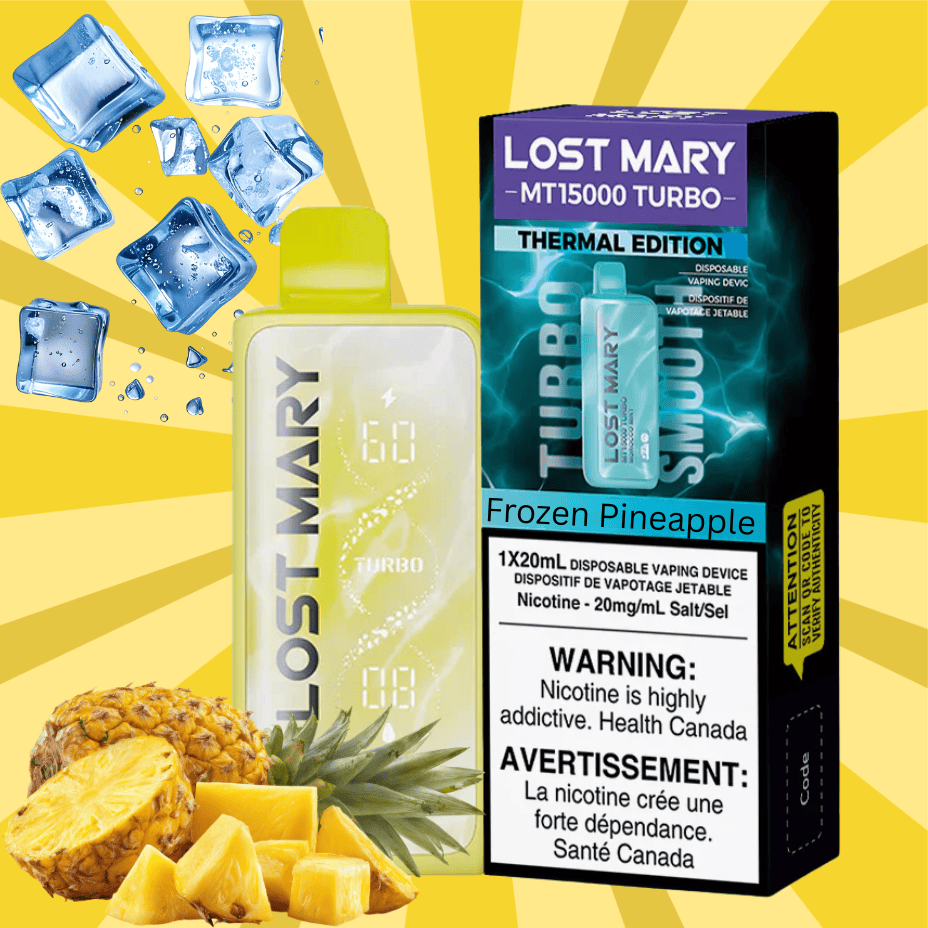 lost mary mt50k turbo Disposable Vape - Frozen Pineapple Iced Choose Flavor:Grape Slush miami mint vape Flush Mount LED Pods