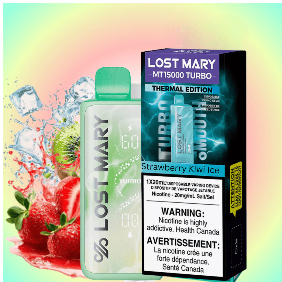 Lost Mary MT50K Turbo Disposable Vape-Strawberry Kiwi Ice Morden Vape SuperStore and Cannabis Manitoba Canada