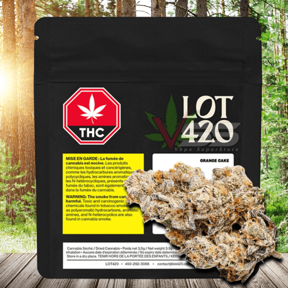 Lot420 - Orange Cake Hybrid Flower 7g Morden Vape SuperStore and Cannabis Manitoba Canada