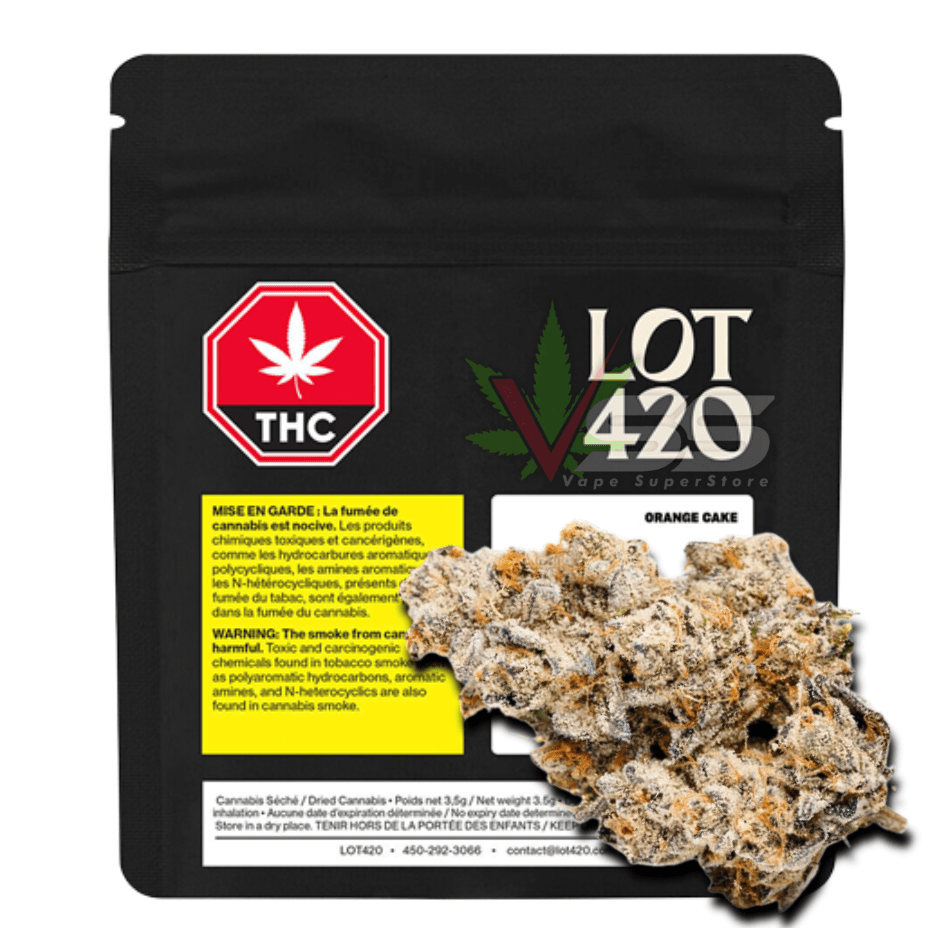 Lot420 - Orange Cake Hybrid Flower 7g Morden Vape SuperStore and Cannabis Manitoba Canada