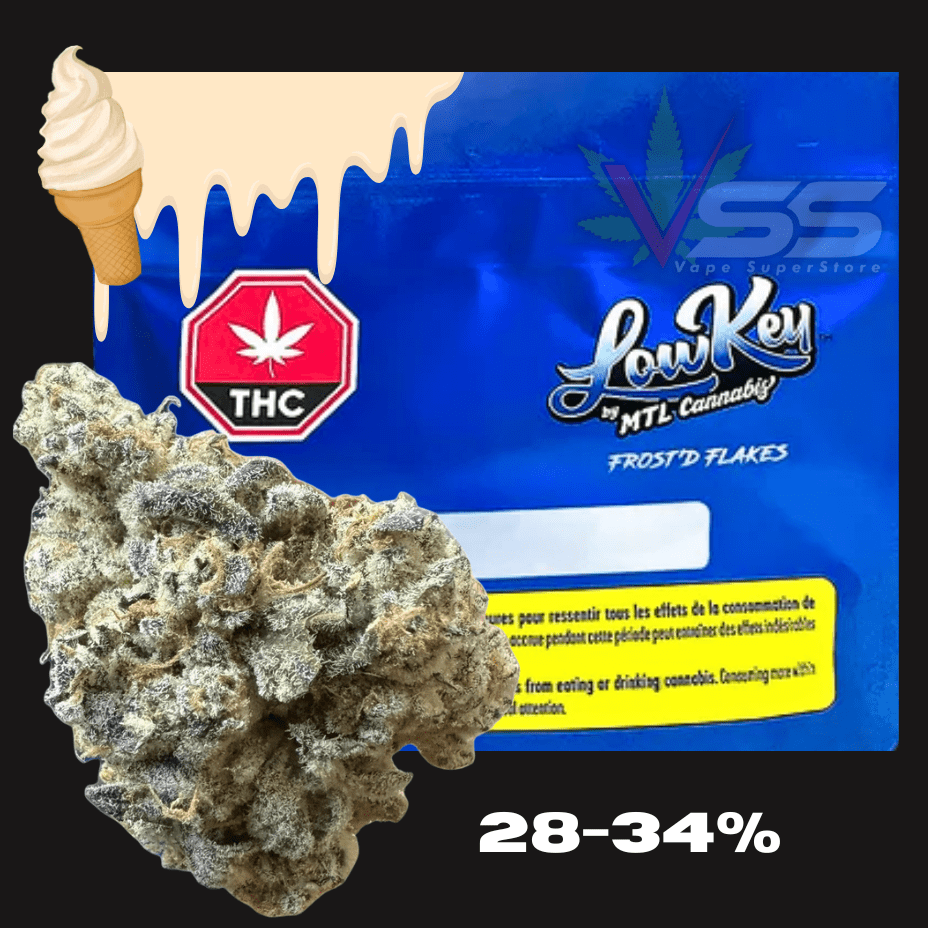 Lowkey by MTL Cannabis Frost'd Flakes Indica Flower-7g 7g Morden Vape SuperStore and Cannabis Manitoba Canada